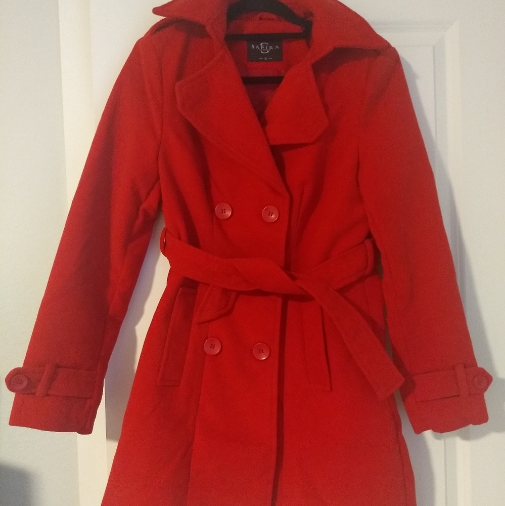 Red winter coat